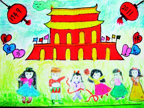 早教 早教资源 简笔画 天安门简笔画    天安门坐落在中国北京市中心