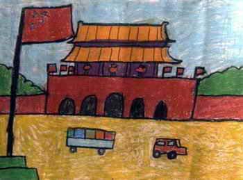 向国旗敬礼的画 小学生向国旗敬礼画 向国旗敬礼儿童画高清图片