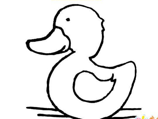 小鸭子简笔画:想当小丑的鸭子_+小鸭子简笔画