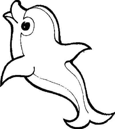 海洋生物简笔画:海中智叟--海豚
