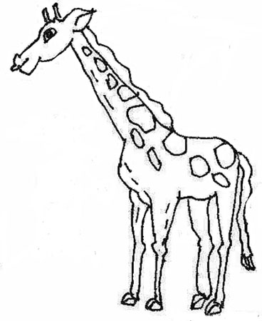 早教 早教资源 简笔画 简笔画动物 长颈鹿简笔画    听解说员介绍