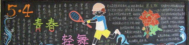 五四青年节黑板报
