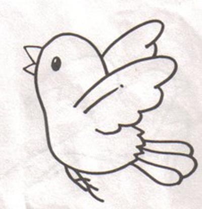 小鸟简笔画:我是一只欢乐的小鸟