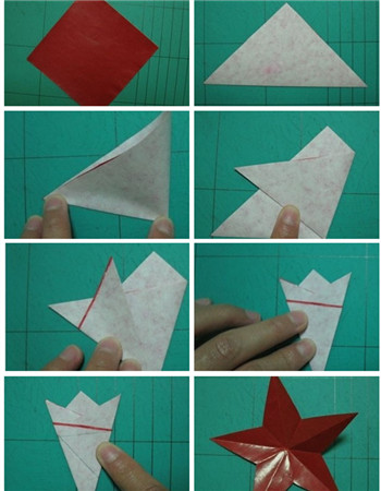 剪纸图案大全:一刀剪出五角星