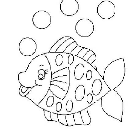 海洋生物简笔画:热带鱼
