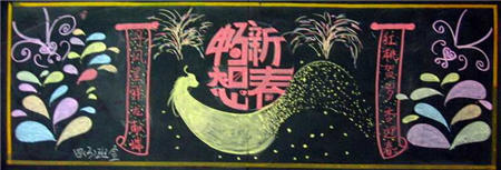 迎新年黑板报:迎新年黑板报版面