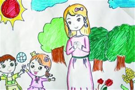 教师节儿童画内容:歌唱九月_教师节儿童画