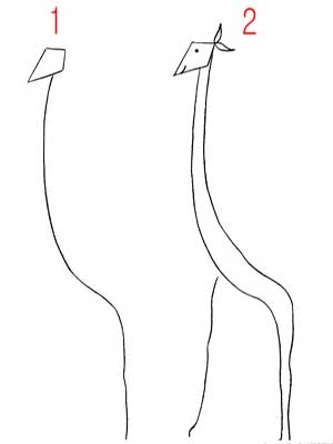 长颈鹿简笔画:描写长颈鹿的优美句子_长颈鹿简笔画