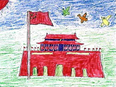 天安门简笔画 我爱北京天安门高清图片