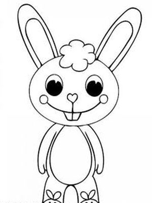 兔子简笔画:我喜欢小白兔_兔子简笔画