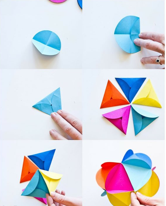 折纸大全:创意折纸彩球diy 彩球折纸手工制作图解教程