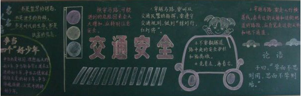 交通安全黑板报