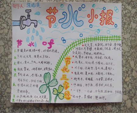 【节约用水的手抄报】