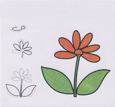怎样绘制一朵简单的小花.