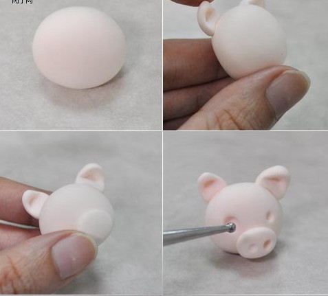 橡皮泥手工制作:小猪玩具