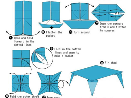 折纸大全:手工折纸小桌子_折纸