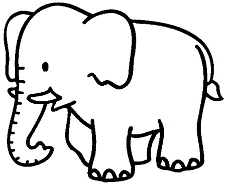 大象简笔画:卡通大象形象图片