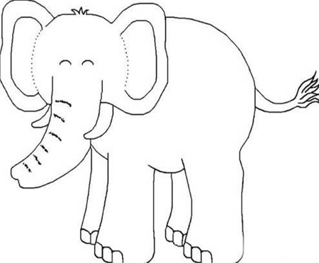 大象简笔画:给大象洗澡_800字_大象简笔画