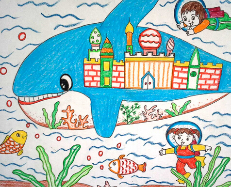 海底世界儿童画:世界变成了海底世界