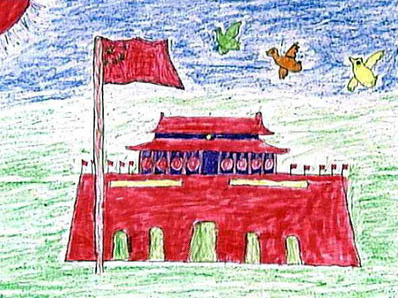 天安门简笔画】北京天安门风景简笔画图片_太平洋 ...