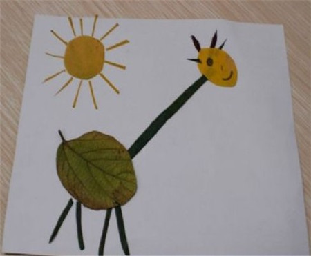 树叶粘贴 画图片大全 树叶贴画作