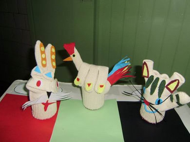 幼儿园手工制作:手套玩偶的制作方法_幼儿园手