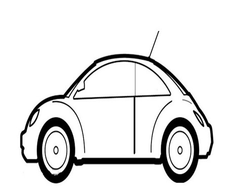小汽车简笔画:我家里有一辆玩具小汽车