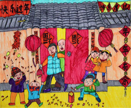 春节儿童画:春节调查报告_春节儿童画