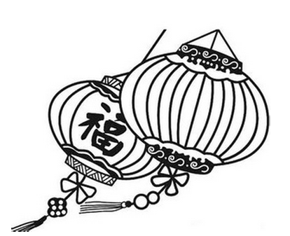 灯笼简笔画:幼儿园灯笼简笔画画法