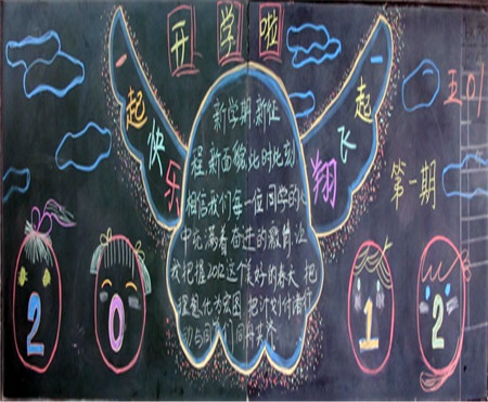早教 早教资源 黑板报 新学期黑板报    新学期来到了,我站在了一个新