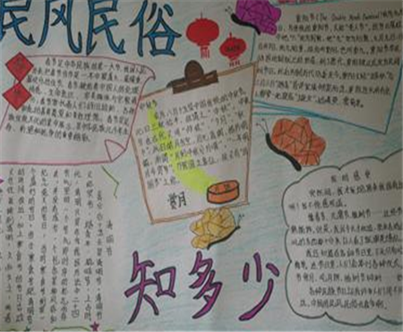 民风民俗手抄报