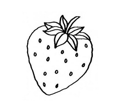 水果简笔画:草莓简笔画_水果简笔画