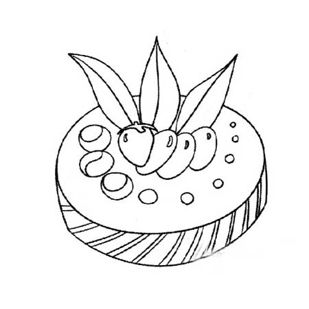生日蛋糕简笔画:我的生日