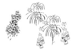 烟花简笔画