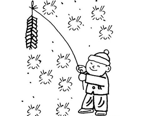 鞭炮简笔画