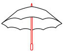 雨伞的画法二