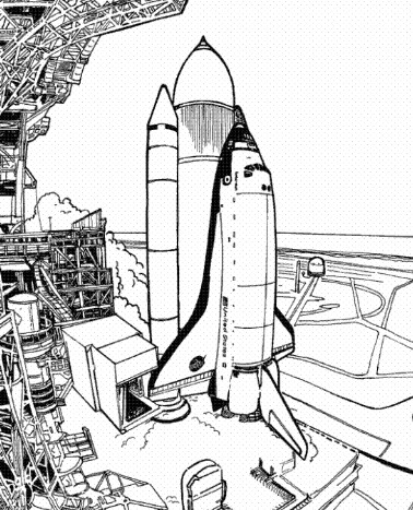 宇宙飞船手绘 素描图片