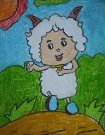 a4纸绘画喜羊羊图片