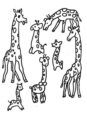 长颈鹿简笔画:我喜欢的长颈鹿_长颈鹿简笔画