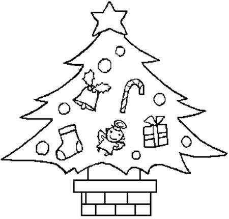 圣诞灯简笔画:圣诞礼物_圣诞树简笔画
