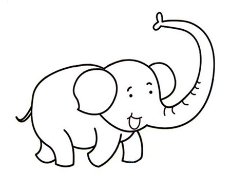 大象简笔画:知错能改小象_大象简笔画