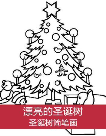 圣诞树简笔画：圣诞树