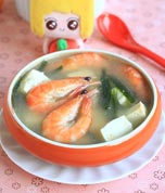豆腐海藻鲜虾汤